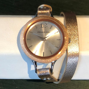 Rose Gold Sparkle Face Signature Watch W Rg Wrap Boutique